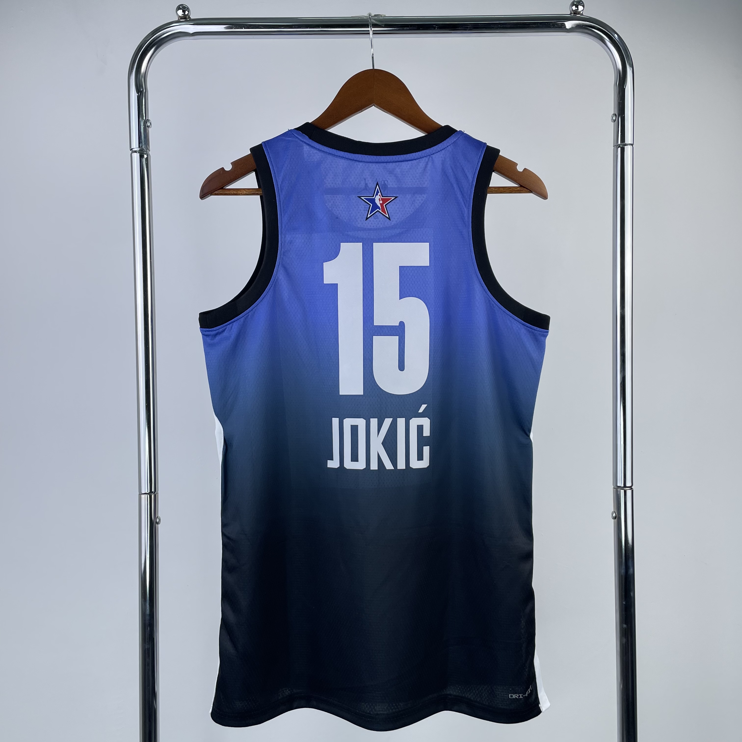 Men Denver Nuggets #15 Jokic Blue All Star Jordan style Seasons 2023 NBA Jersey->denver nuggets->NBA Jersey